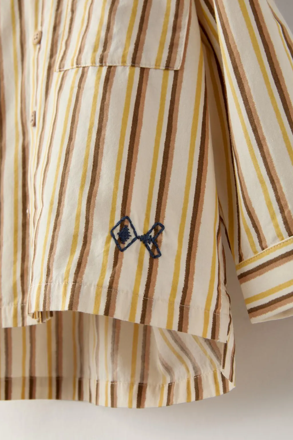 Niños ZARA 1½ - 6 Años·Camisas / Sobrecamisas<CAMISA RAYAS BORDADO