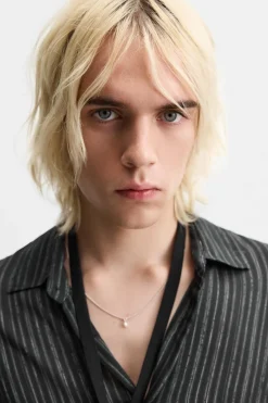 Sale CAMISA RAYAS BRILLO Hombre Camisas