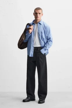 Hot CAMISA RAYAS COMBINADAS Hombre Camisas