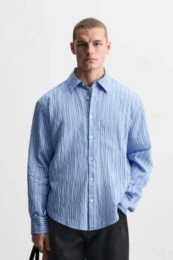 Hot CAMISA RAYAS COMBINADAS Hombre Camisas