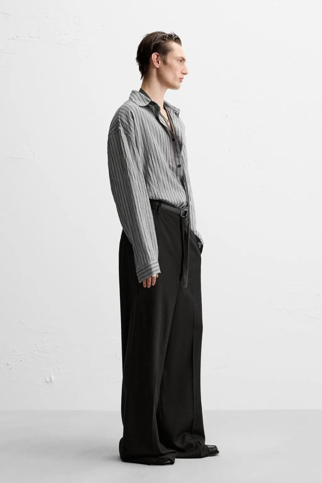 New CAMISA RAYAS CON VISCOSA Hombre Camisas