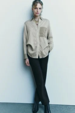 Sale CAMISA RAYAS CONTRASTE ZW COLLECTION Mujer Camisas / Blusas