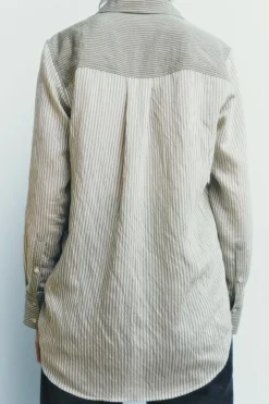 Sale CAMISA RAYAS CONTRASTE ZW COLLECTION Mujer Camisas / Blusas