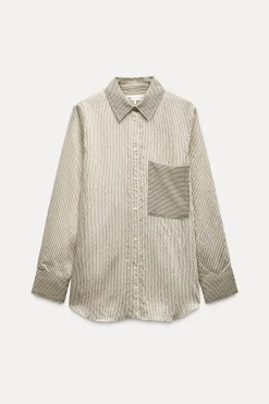 Sale CAMISA RAYAS CONTRASTE ZW COLLECTION Mujer Camisas / Blusas