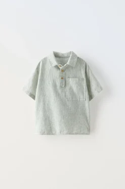 Niños ZARA 1½ - 6 Años·Camisas / Sobrecamisas<CAMISA RAYAS CUELLO POLO