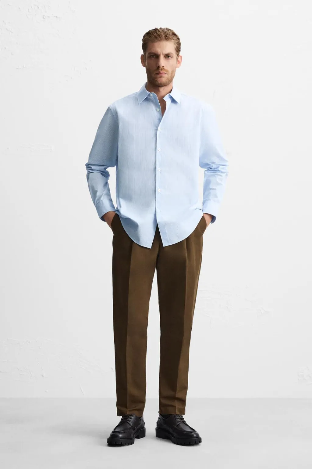 New CAMISA RAYAS EASY CARE Hombre Camisas