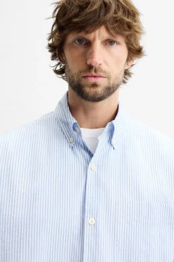 Fashion CAMISA RAYAS EFECTO ARRUGADO Hombre Camisas