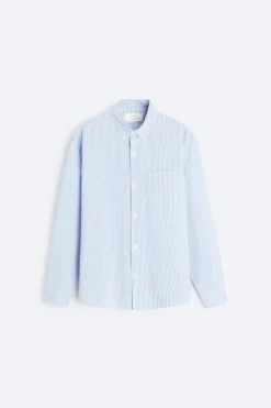 Fashion CAMISA RAYAS EFECTO ARRUGADO Hombre Camisas