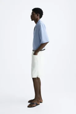 Fashion CAMISA RAYAS EFECTO ARRUGADO Hombre Camisas