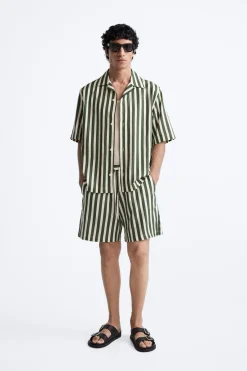 Sale CAMISA RAYAS LINO - VISCOSA Hombre Camisas