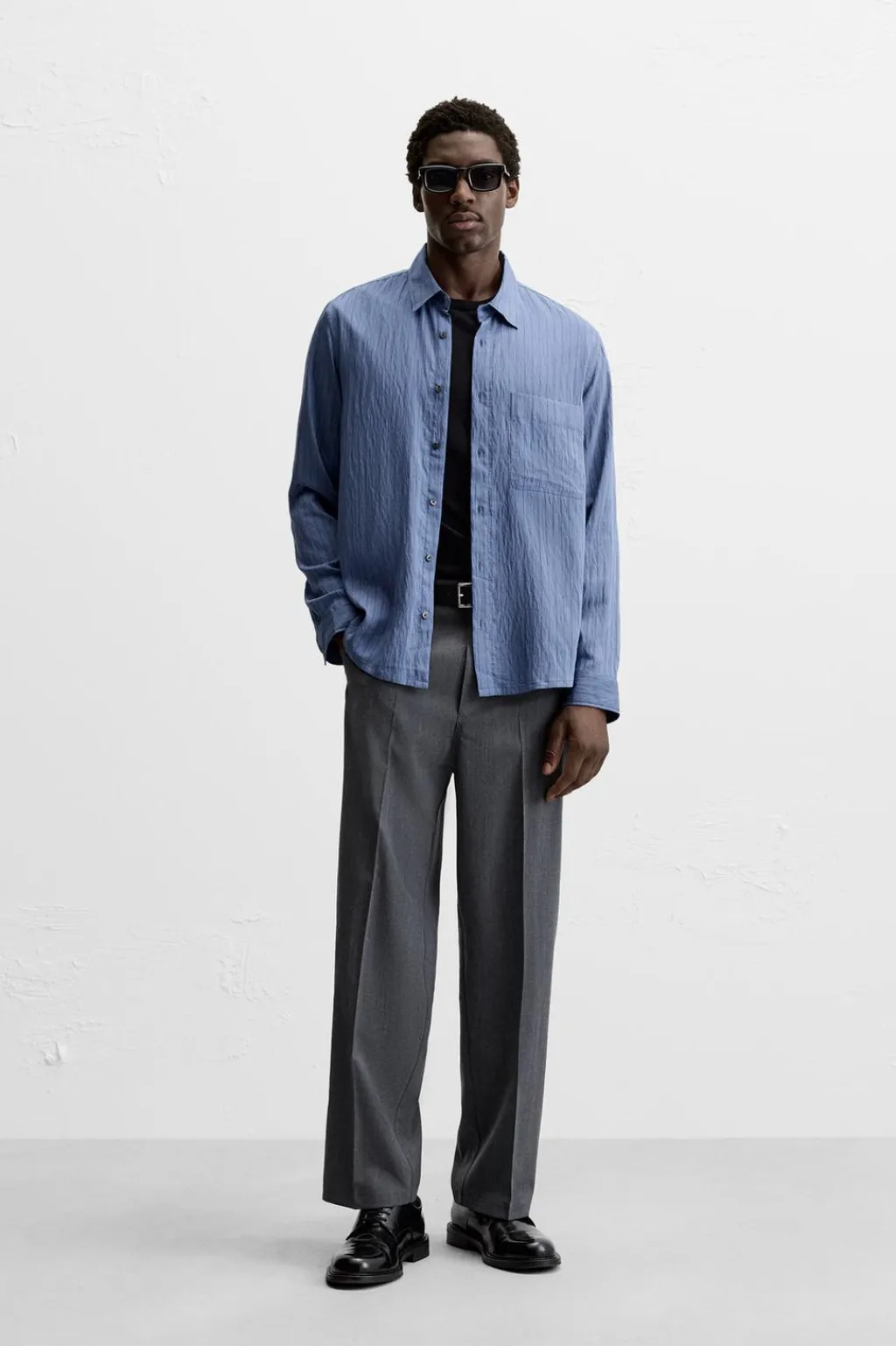 New CAMISA RAYAS LYOCELL - ALGODÓN Hombre Camisas