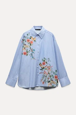 New CAMISA RAYAS PÁJAROS Mujer Camisas / Blusas