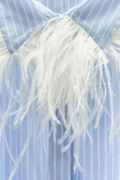 Fashion CAMISA RAYAS PLUMAS Mujer Camisas / Blusas