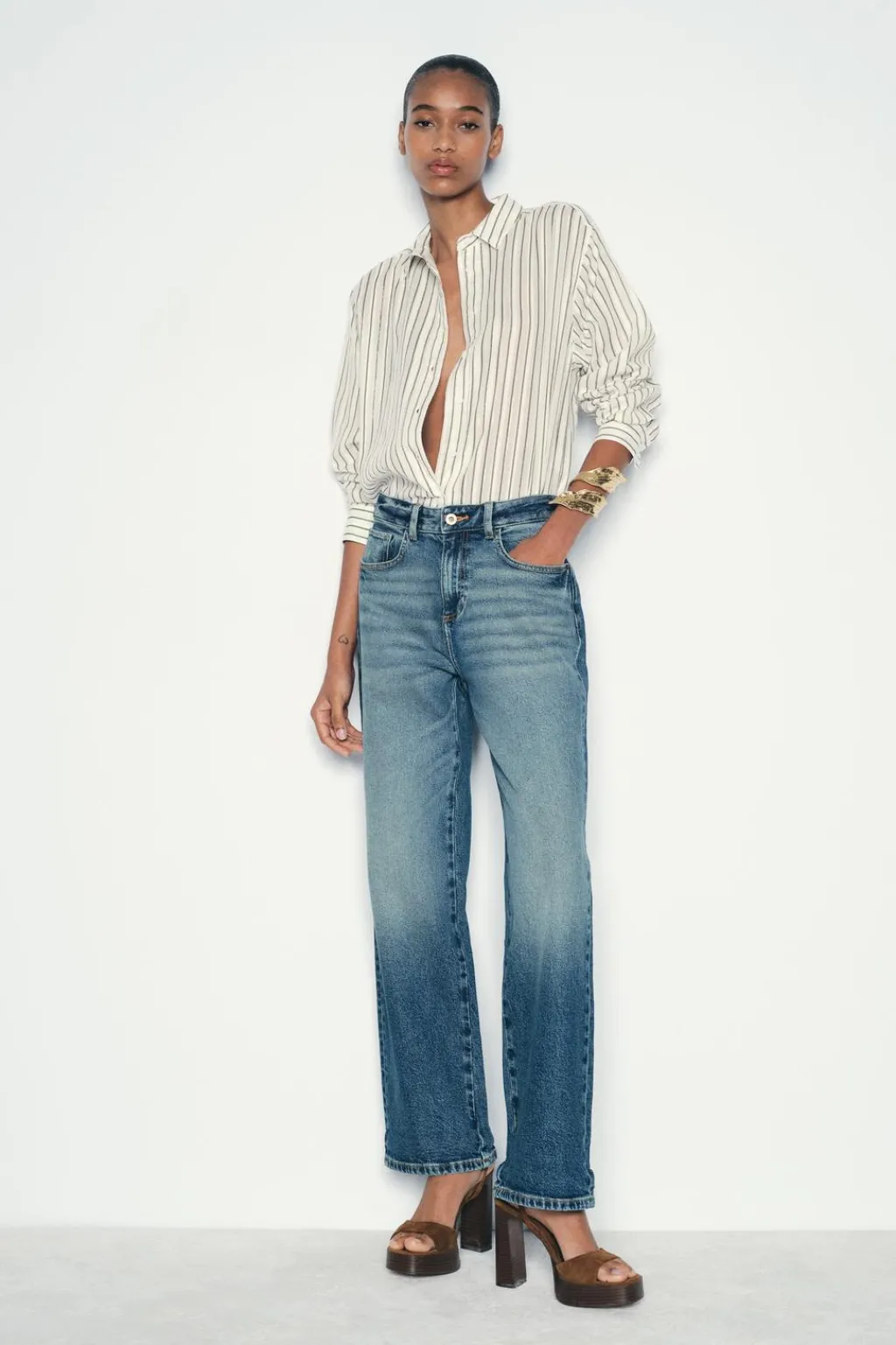 Fashion CAMISA RAYAS TEXTURA Mujer Camisas / Blusas