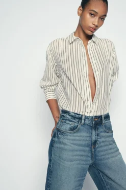 Fashion CAMISA RAYAS TEXTURA Mujer Camisas / Blusas