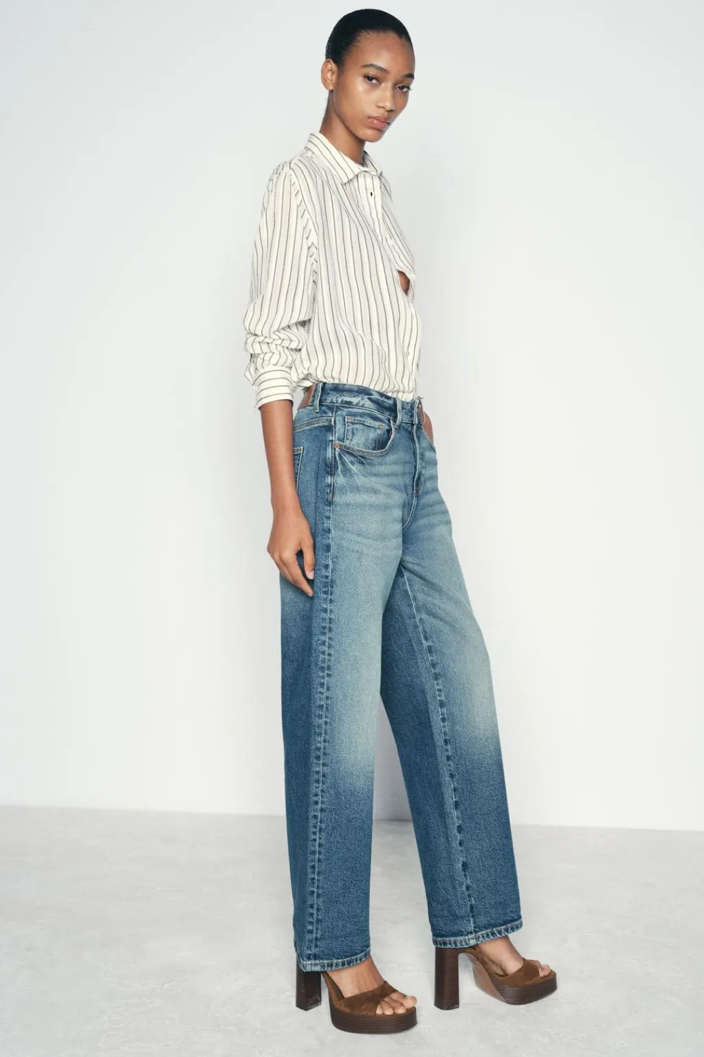 Fashion CAMISA RAYAS TEXTURA Mujer Camisas / Blusas