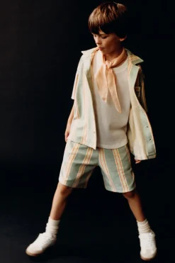 Niños ZARA 6 - 14 Años·Camisetas|6 - 14 Años·Camisas / Sobrecamisas<CAMISA RAYAS TOALLA ETIQUETA