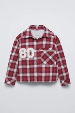 Niños ZARA 6 - 14 Años·Blusas / Camisas<CAMISA REGULAR CUADROS Y TOP RIB