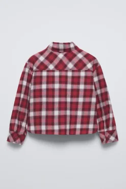 Niños ZARA 6 - 14 Años·Blusas / Camisas<CAMISA REGULAR CUADROS Y TOP RIB