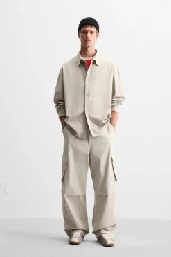 Clearance CAMISA RELAXED FIT LAVADO Hombre Camisas