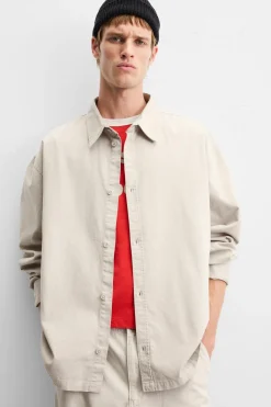 Clearance CAMISA RELAXED FIT LAVADO Hombre Camisas