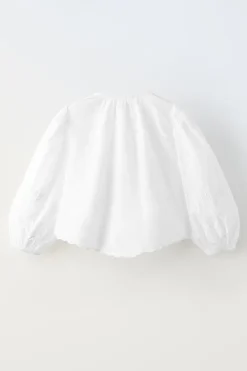 Niños ZARA 6 - 14 Años·Blusas / Camisas<CAMISA ROMÁNTICA BORDADOS