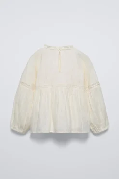 Niños ZARA 6 - 14 Años·Blusas / Camisas<CAMISA ROMÁNTICA BRILLO