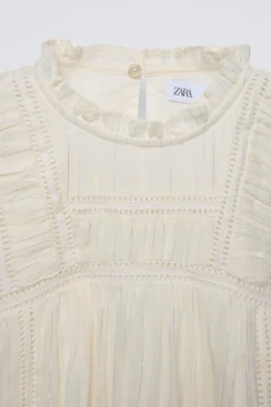 Niños ZARA 6 - 14 Años·Blusas / Camisas<CAMISA ROMÁNTICA BRILLO