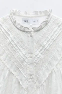 Niños ZARA 6 - 14 Años·Blusas / Camisas<CAMISA ROMÁNTICA ENTREDÓS