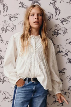 Niños ZARA 6 - 14 Años·Blusas / Camisas<CAMISA ROMÁNTICA ENTREDÓS