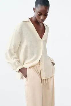 New CAMISA RÚSTICA HILO METALIZADO Mujer Camisas / Blusas