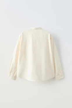 Niños ZARA 6 - 14 Años·Camisas / Sobrecamisas|6 - 14 Años·Trajes<CAMISA SARGA BOLSILLO