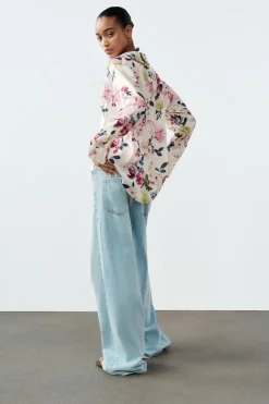 Fashion CAMISA SATINADA Mujer Camisas / Blusas