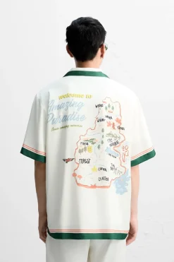 Best CAMISA SATINADA CONTRASTE Hombre Camisas