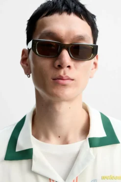 Best CAMISA SATINADA CONTRASTE Hombre Camisas