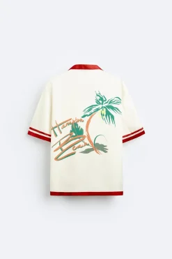 Fashion CAMISA SATINADA CONTRASTE Hombre Camisas