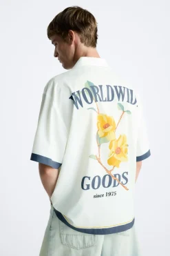 Discount CAMISA SATINADA CONTRASTE Hombre Camisas