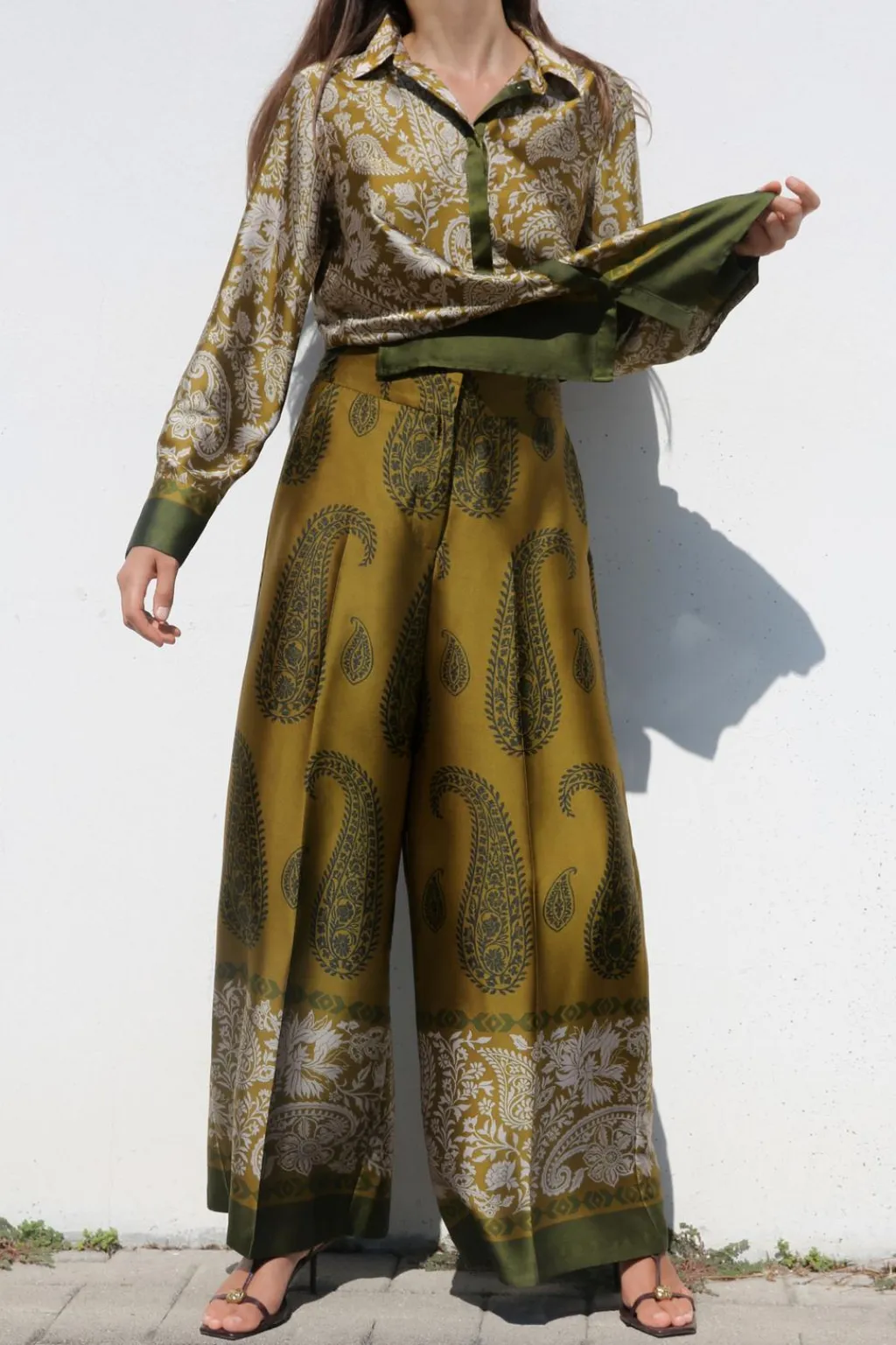 New CAMISA SATINADA ESTAMPADA Mujer Camisas / Blusas