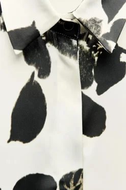 Outlet CAMISA SATINADA ESTAMPADA Mujer Camisas / Blusas