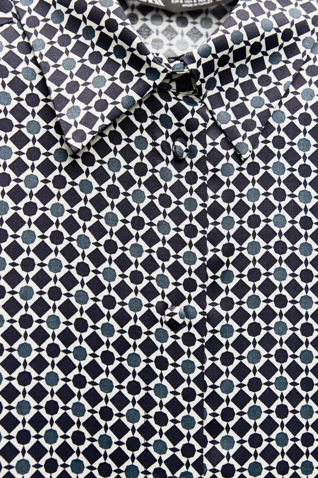 Sale CAMISA SATINADA ESTAMPADO GEOMÉTRICO Mujer Camisas / Blusas