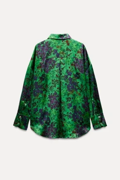 Sale CAMISA SATINADA ESTAMPADO FLORAL Mujer Camisas / Blusas