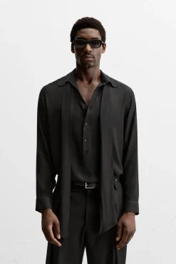 Discount CAMISA SATINADA LAZO Hombre Camisas