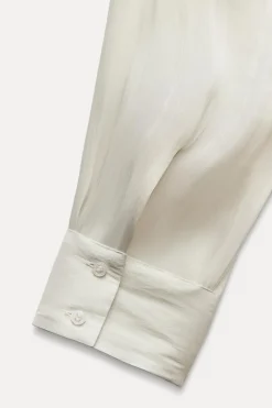 Fashion CAMISA SATINADA NUDO Mujer Camisas / Blusas