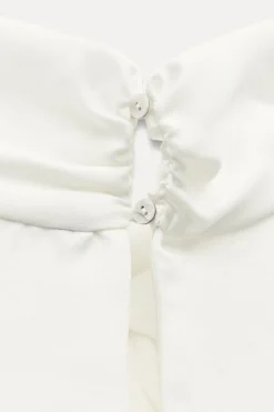 Fashion CAMISA SATINADA NUDO Mujer Camisas / Blusas