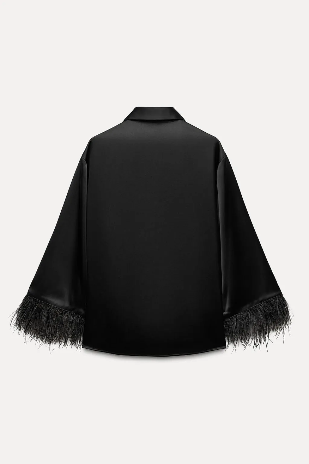 New CAMISA SATINADA PLUMAS Mujer Camisas / Blusas