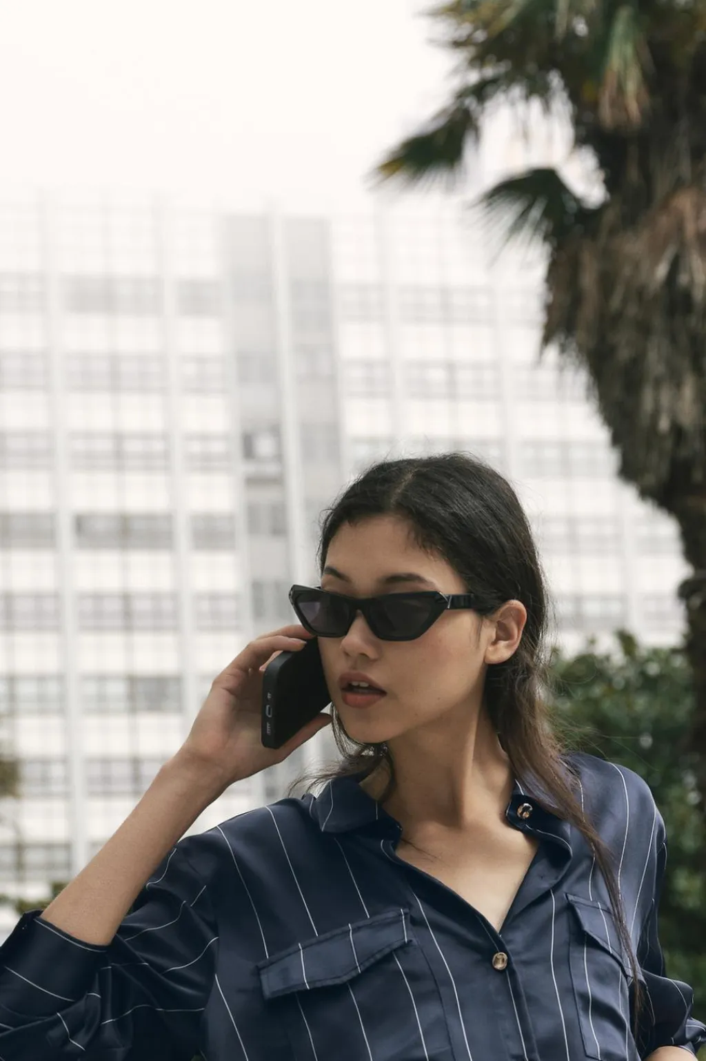 Clearance CAMISA SATINADA RAYAS Mujer Camisas / Blusas