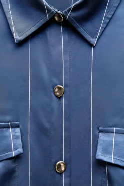 Clearance CAMISA SATINADA RAYAS Mujer Camisas / Blusas