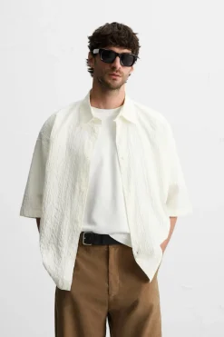 Fashion CAMISA SEERSUCKER Hombre Camisas