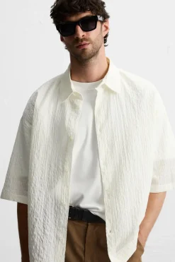 Fashion CAMISA SEERSUCKER Hombre Camisas