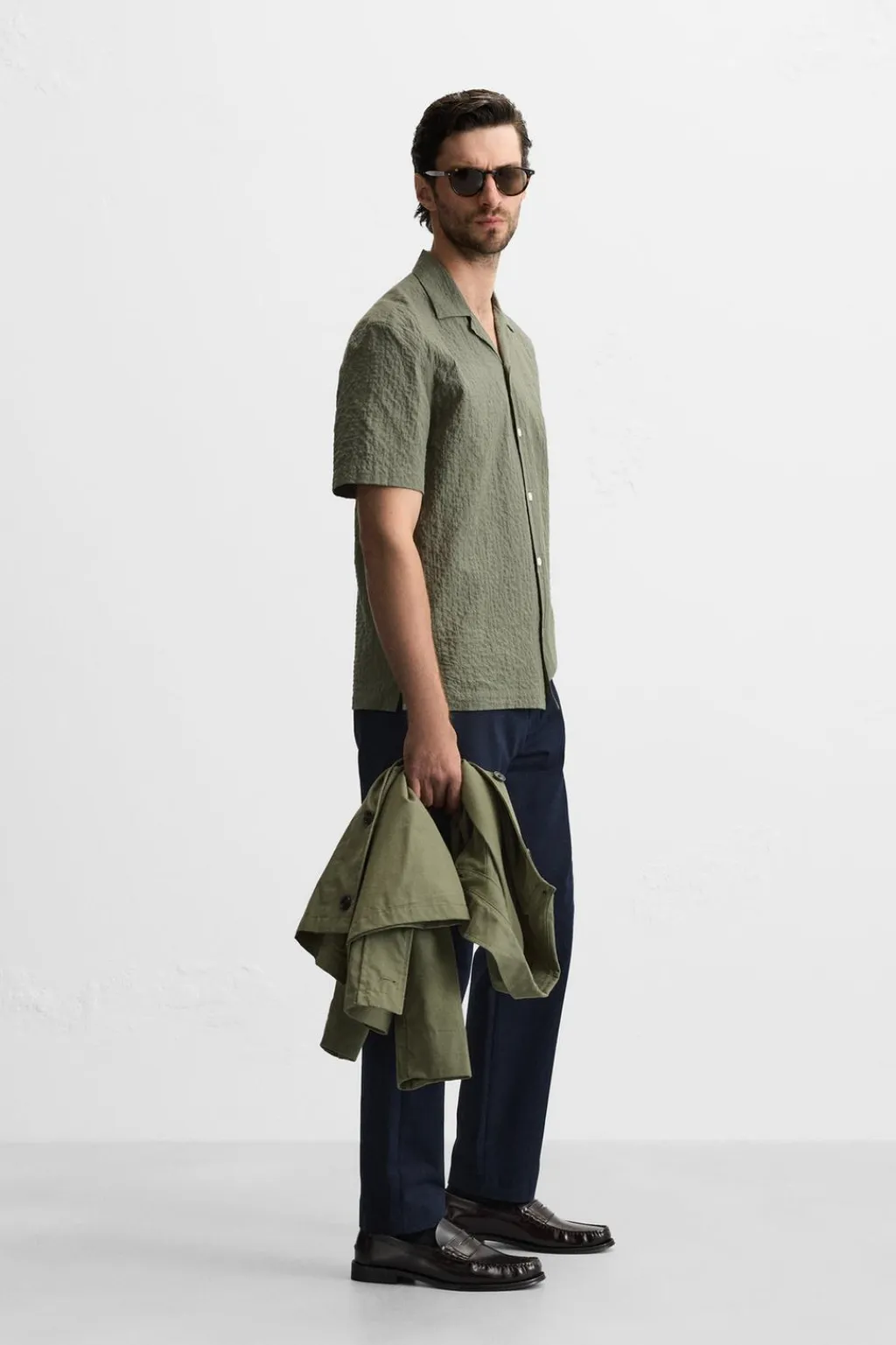 New CAMISA SEERSUCKER Hombre Camisas